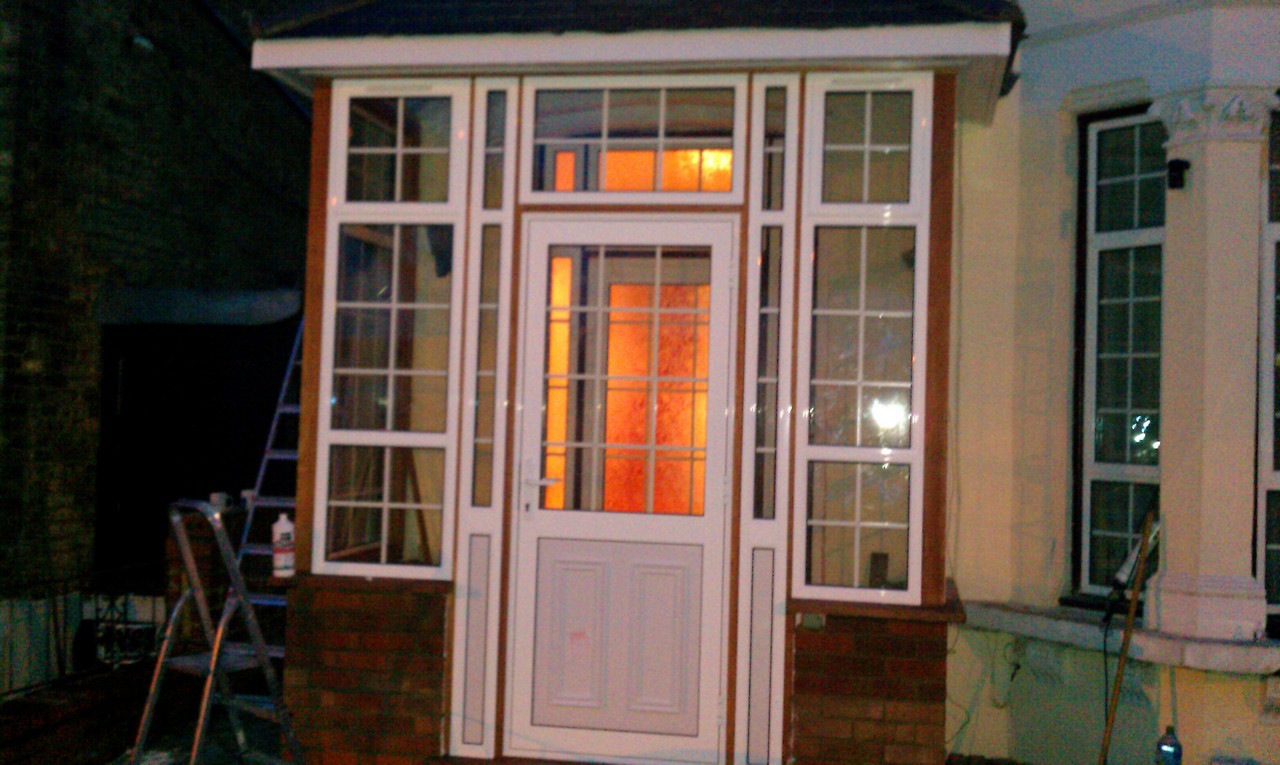 uPVC porch with Georgian bar glazing installed in Greenford